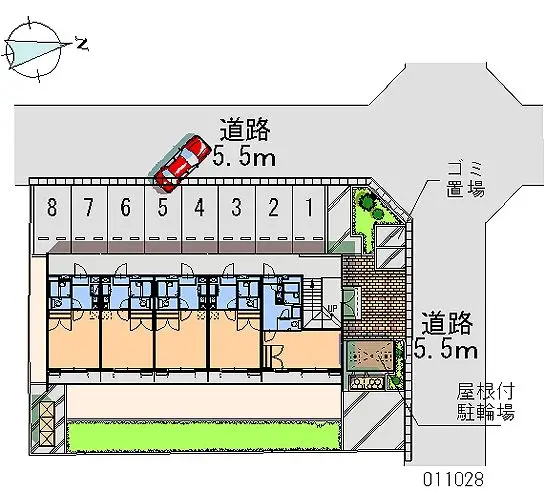 ★手数料０円★稲沢市国府宮４丁目　月極駐車場（LP）